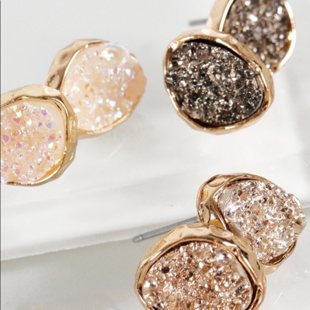 Sparkling Druzy Stone Earrings